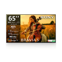 Load image into Gallery viewer, Sony 164 cm (65) BRAVIA 5 4K Ultra HD AI Technology Smart Mini LED Google TV  K-65XR55A (Black)