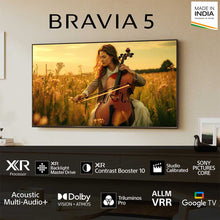 Load image into Gallery viewer, Sony 189 cm (75) BRAVIA 5 4K Ultra HD AI Technology Smart Mini LED Google TV  K-75XR55A (Black)
