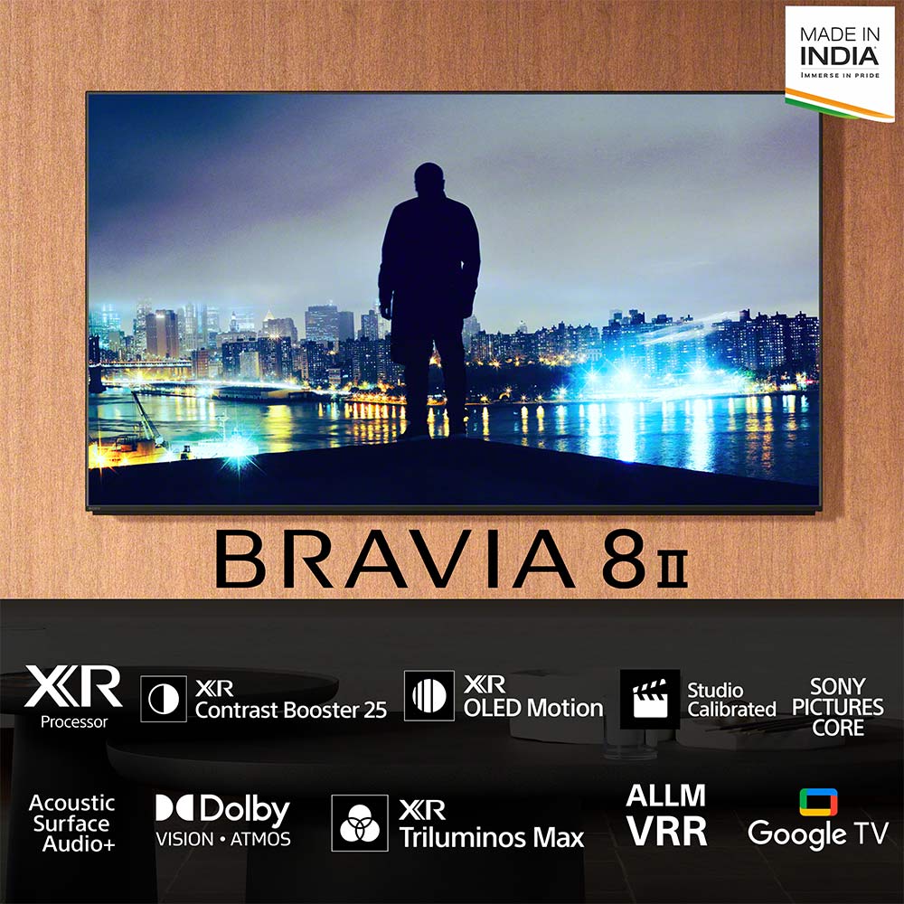 Sony 164 cm (65) BRAVIA 8 II 4K Ultra HD AI Technology Smart OLED Google TV K-65XR80M2 (Black)