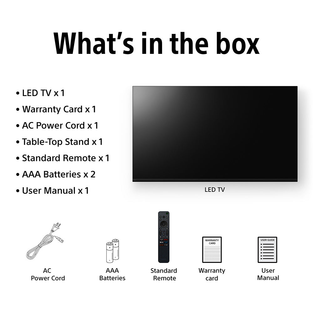 Sony 126 cm (50) BRAVIA 2 II  4K Ultra HD Smart LED Google TV K-50S25M2 (Black)