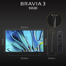 Load image into Gallery viewer, Sony 139 cm (55) BRAVIA 3 4K Ultra HD Smart LED Google TV K-55S30 (Black)