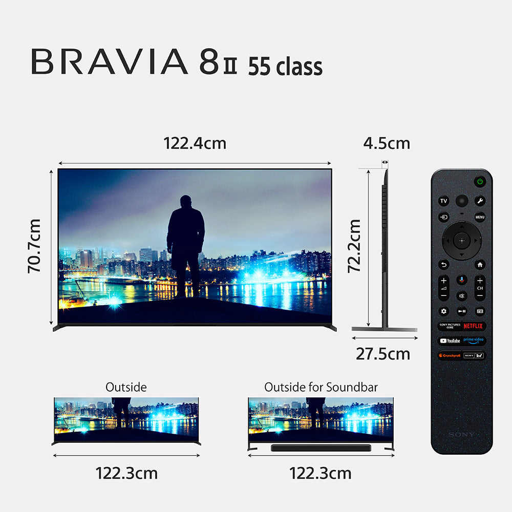 Sony 139 cm (55) BRAVIA 8 II 4K Ultra HD AI Technology Smart OLED Google TV K-55XR80M2 (Black)