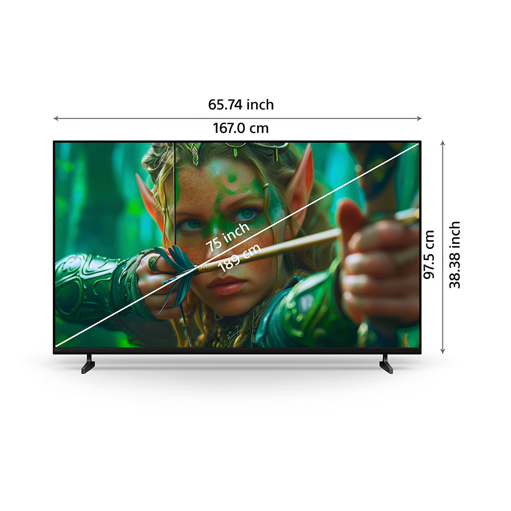 Sony 189 cm (75) BRAVIA 2 II  4K Ultra HD Smart LED Google TV K-75S25M2 (Black)