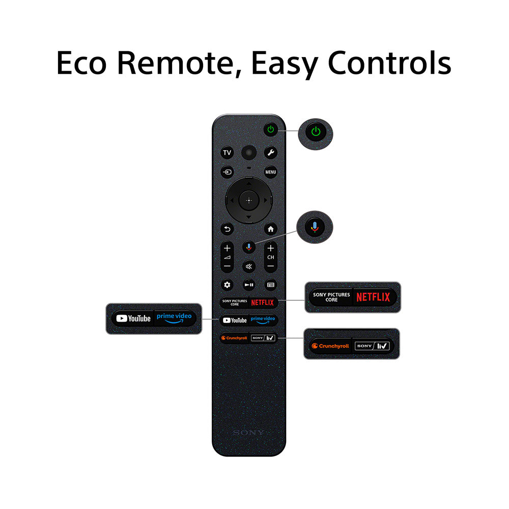 Sony 189 cm (75) BRAVIA 5 4K Ultra HD AI Technology Smart Mini LED Google TV  K-75XR55A (Black)