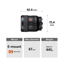Load image into Gallery viewer, Sony FE 24mm F1.4 GM (SEL24F14GM) E-Mount Full-Frame, Wide-angle Prime G Master Lens