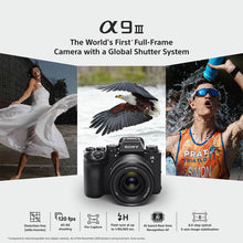 Load image into Gallery viewer, Sony Alpha 9III Full-Frame Interchangeable-Lens Mirrorless Camera (Body Only) | Global Shutter System | 24.6 MP | 120fps with AF/AE Tracking | 4K 120p without cropping - Black