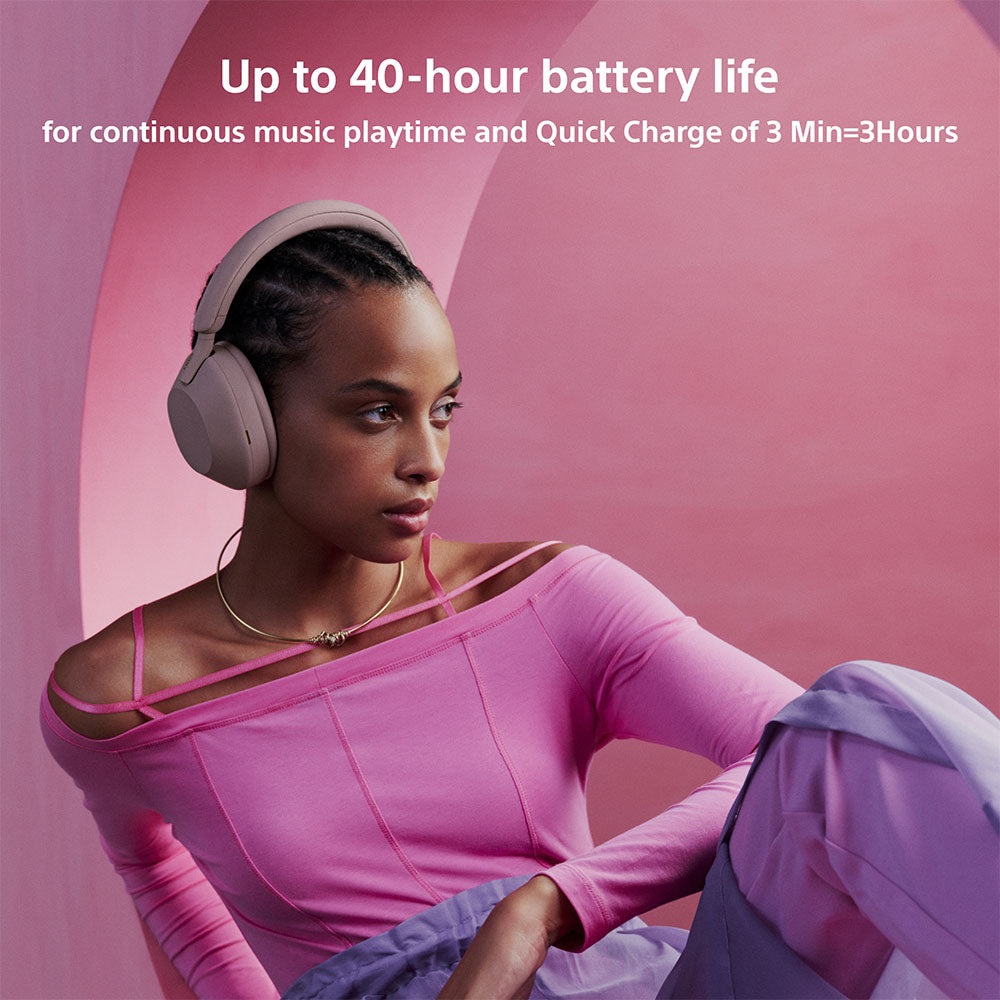 Sony WH-1000XM5 Wireless The Best Active Noise Cancelling Headphones, 8 Mics for Clear Calling, Battery- 40Hrs(w/o NC), 30Hrs(with NC), 3Min Quick Charge=3Hrs Playback, Multi Point Connectivity Black