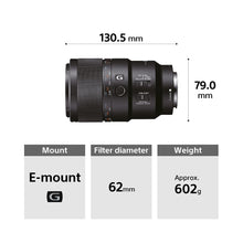 Load image into Gallery viewer, Sony FE 90mm F2.8 Macro G OSS (SEL90M28G) E-Mount Full-Frame, Mid-telephoto Macro Lens