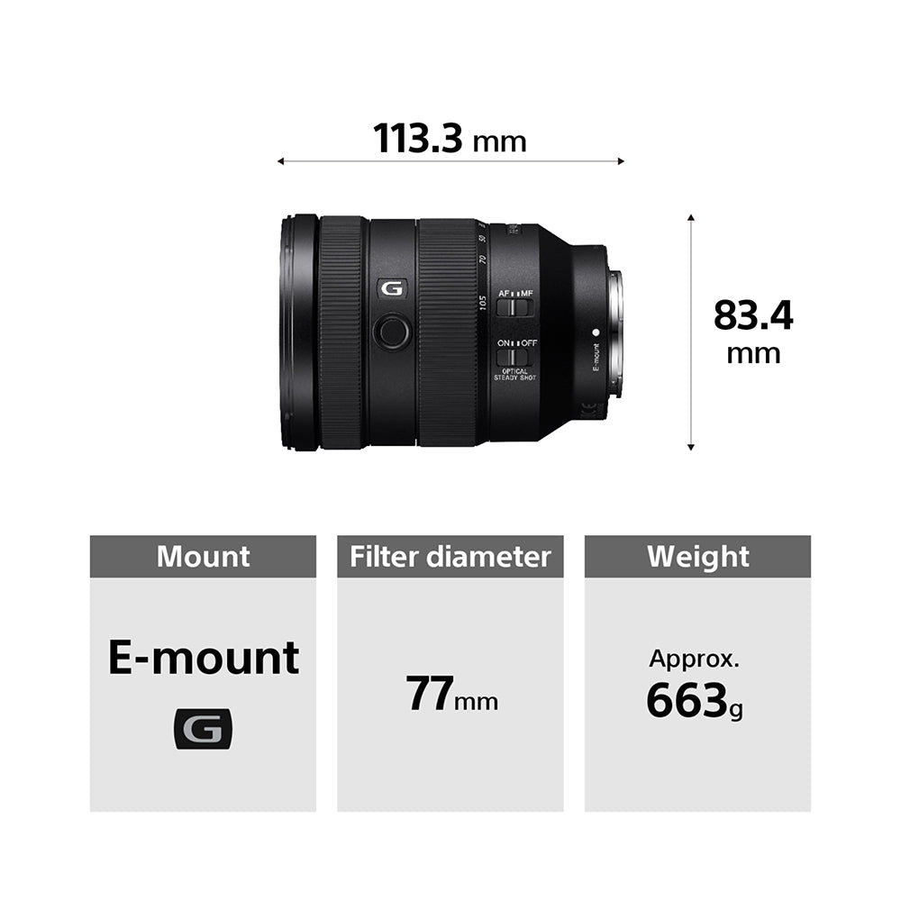 Sony SEL24105G FE 24-105 mm F4 G OSS E-Mount Lens