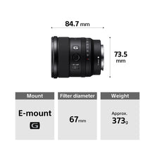 Load image into Gallery viewer, Sony FE 20mm F1.8 G (SEL20F18G) E-Mount Full-Frame, Ultra-wide-angle G Lens
