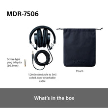 Load image into Gallery viewer, Sony MDR-7506 Professional Wired On Ear Headphones (Best Compatible with Professional Cinema Line Camera) - Black