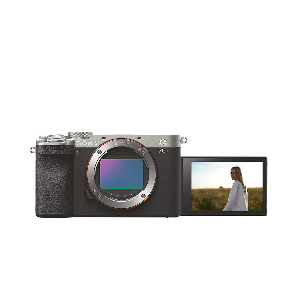 Sony Alpha ILCE-7CR Full-Frame Interchangeable-Lens Mirrorless Camera (Body Only) | Made for Creators | 61.0 MP | Artificial Intelligence based Autofocus | 4K 60p Recording - Silver
