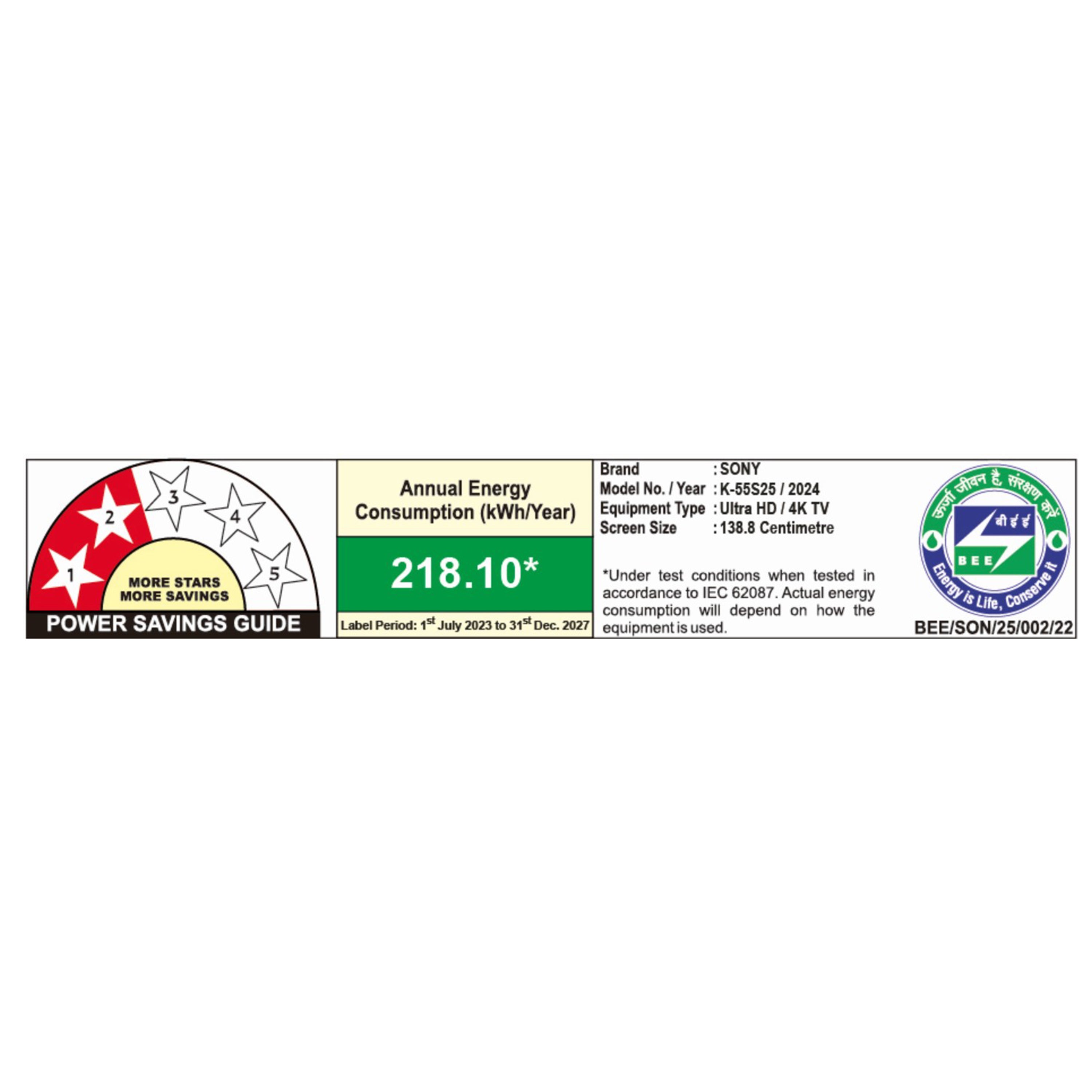 Sony 139 cm (55) BRAVIA 2 4K Ultra HD Smart LED Google TV K-55S25 (Black)