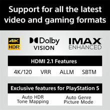 Load image into Gallery viewer, Sony Bravia Theatre Bar 9(HT-A9000) with 360 SSM,IMAX,Dolby Atmos/DTSx Premium Soundbar Home Theatre System with subwoofer SW7 & Rear Speaker SA-RS3S(360 RA,Voice Zoom3,8K/4K HDR,HDMI eArc,BT),Black