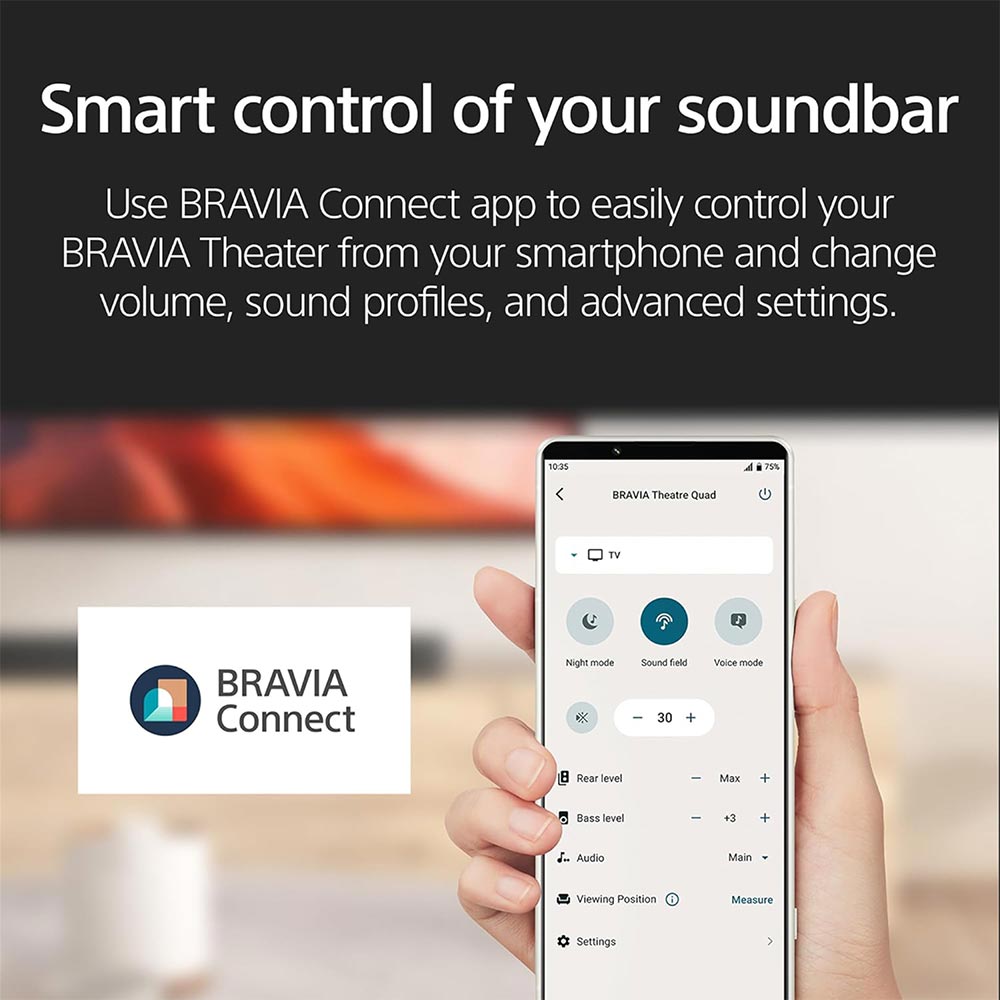 Sony Bravia Theatre Bar 6(HT-B600) 5.1(3.1.2)channel Dolby Atmos/DTS:X Soundbar with powerful Wireless subwoofer,2-Upfiring  Speaker,Voice Zoom3,BCA App, Bluetooth,HDMI eARC,Remote Control