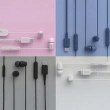 Load image into Gallery viewer, Sony IER-EX15C Wired in Ear Type C Headphones, In-Line remote for Volume & Mute Function with Mic, Tangle Free Serration Wire, Compatible with USB-C Devices, High Sound Quality