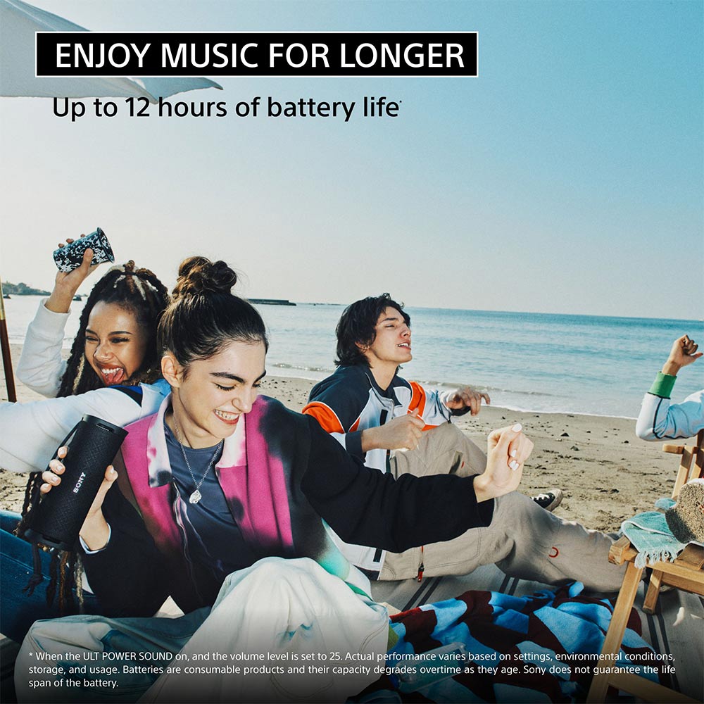 Sony ULT FIELD 1 Wireless Ultra Portable Bluetooth Compact Speaker with 12hrs of Battery Life IP67 Waterproof,Dustproof,Shockproof,Detachable Strap(ULT Button for Massive Bass)