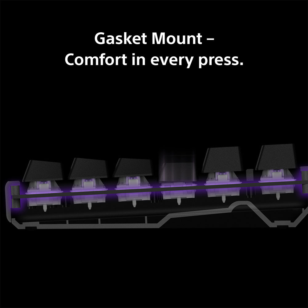 Sony INZONE KBD-H75 75% Wired Aluminum Chassis Gaming Keyboard, Hall-Effect Switch, Rapid Trigger, Adjustable Actuation Point, 8000 Hz Polling Rate, RGB Lighting, Volume Dial