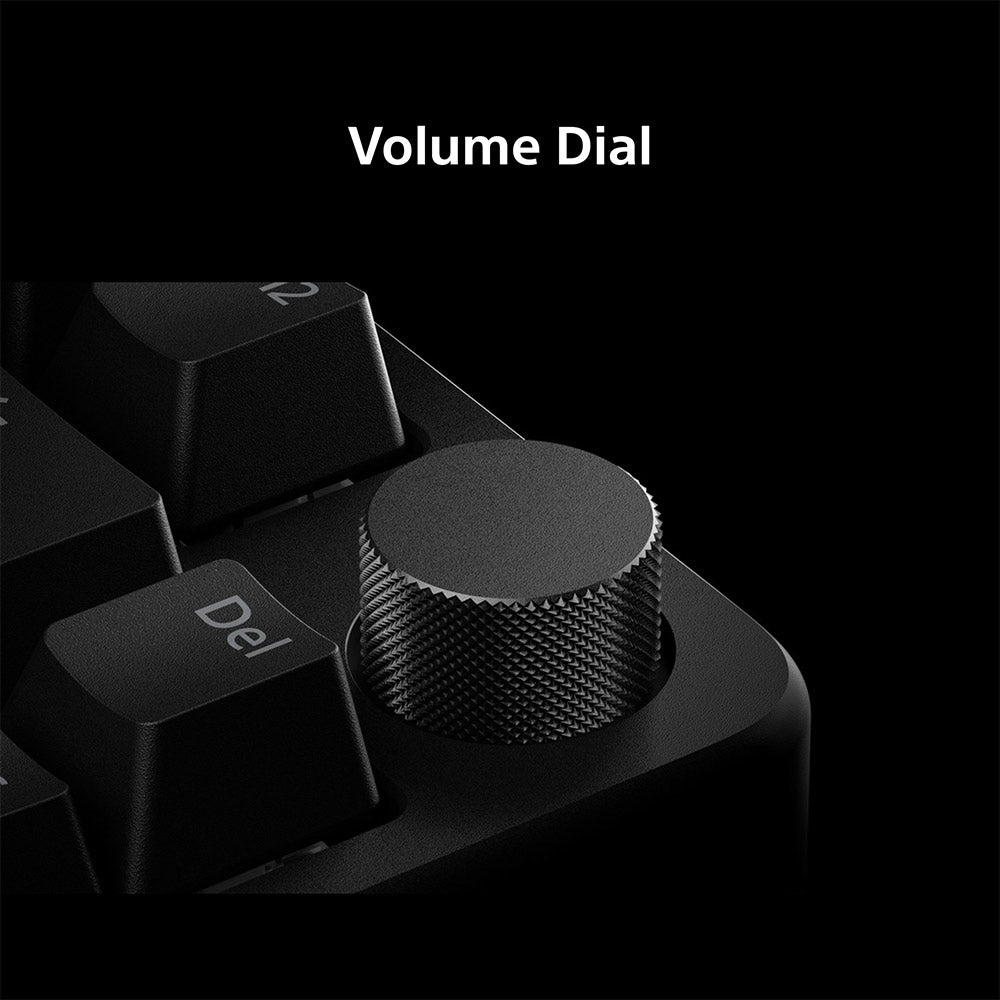 Sony INZONE KBD-H75 75% Wired Aluminum Chassis Gaming Keyboard, Hall-Effect Switch, Rapid Trigger, Adjustable Actuation Point, 8000 Hz Polling Rate, RGB Lighting, Volume Dial