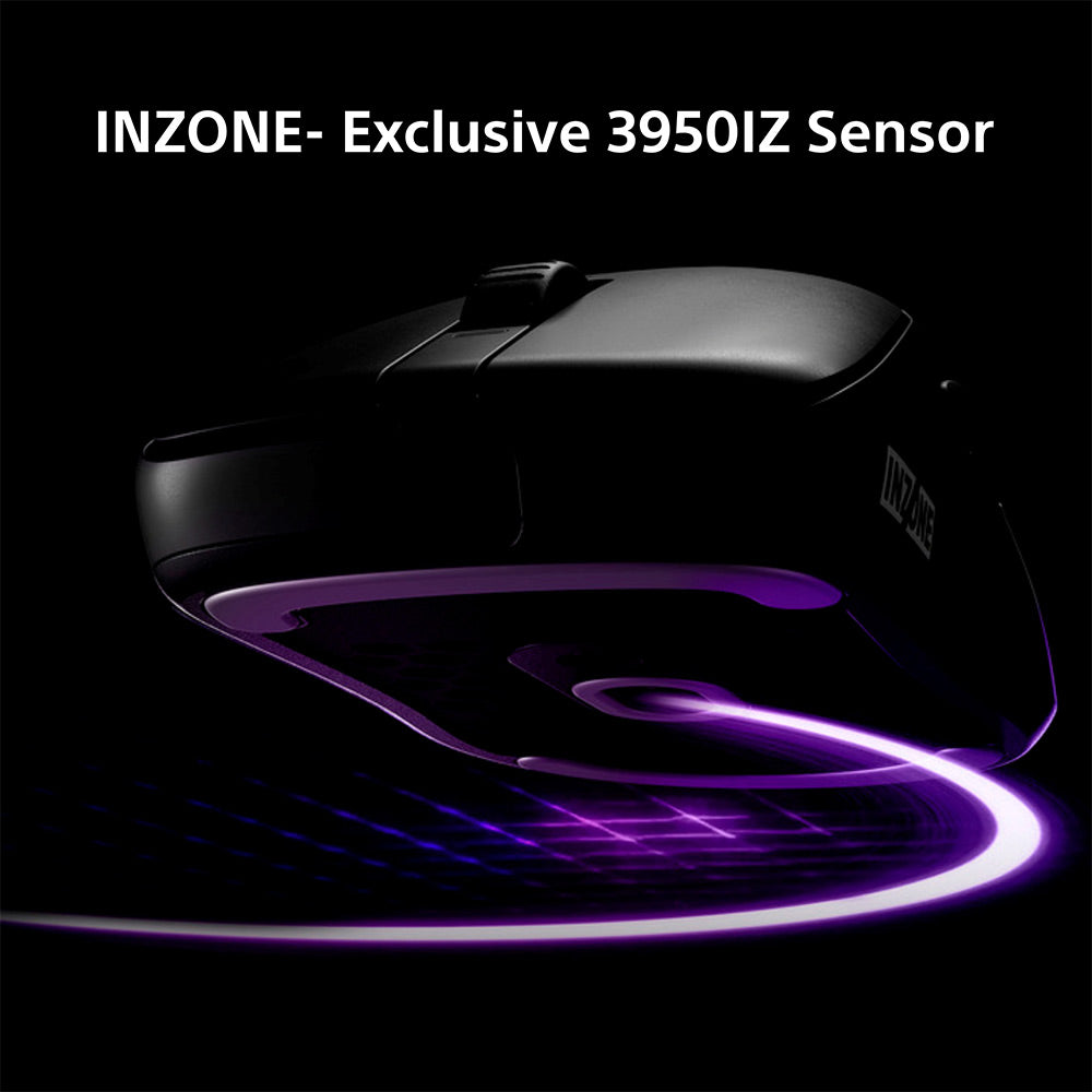 Sony INZONE Mouse-A Ultra-Lightweight 48g Wireless Gaming Mouse with Dongle, Optical Switch, 8000Hz Polling, 30K DPI Sensor, 90Hr Battery, Customizable Buttons, USB-C
