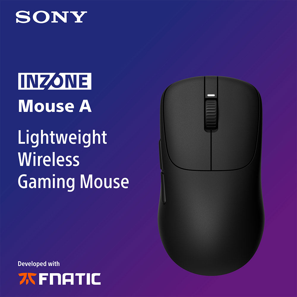 Sony INZONE Mouse-A Ultra-Lightweight 48g Wireless Gaming Mouse with Dongle, Optical Switch, 8000Hz Polling, 30K DPI Sensor, 90Hr Battery, Customizable Buttons, USB-C