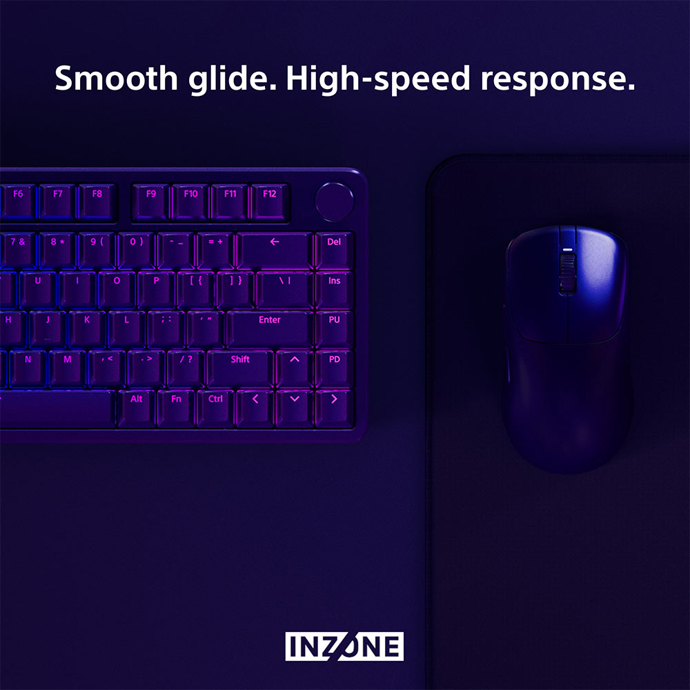 Sony INZONE Mat-D Speed-Type Large Cloth Gaming Mousepad, 480x400mm, Low Friction, Non-Slip Rubber Base, Edge Stitched, 4mm Thickness, Developed with Fnatic