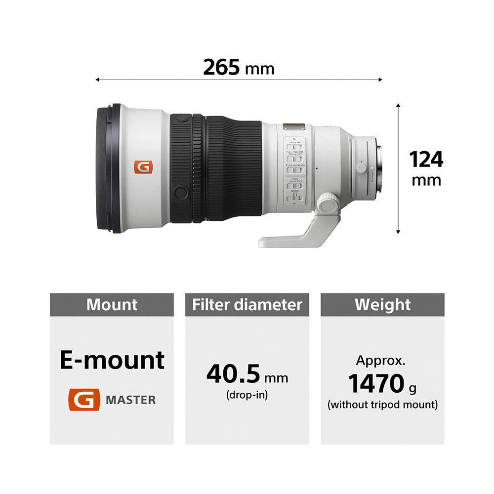 Sony E Mount FE 300mm F2.8 GM OSS Full-Frame Lens (SEL300F28GM) | Telephoto Lens| Large-Aperture Lens