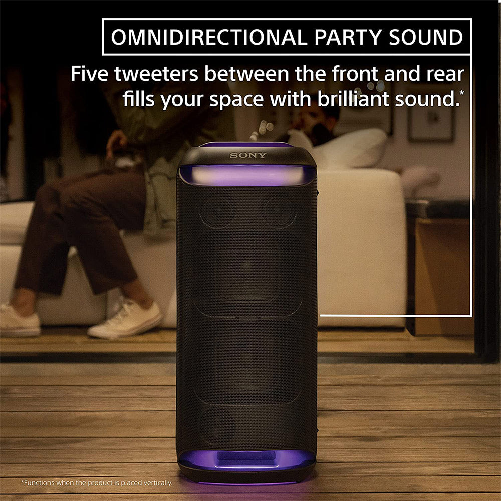 Sony SRS-XV800 X-Series Wireless Portable Bluetooth Karaoke Party Speaker IPX4 Splash-Proof with 25 Hrs Battery,TV Sound Booster,Built-in Handle & Wheels, Omnidirectional Sound and Ambient Lights