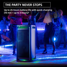 Load image into Gallery viewer, Sony ULT TOWER9 (SRS-ULT900)|Wireless,Bluetooth Party Speaker with Massive Bass,360°Sound & Party Lights,25hr Playtime,Karaoke, TouchPanel, Built in Power Bank, TV Sound Booster, Get Wireless Dual ULTMIC1