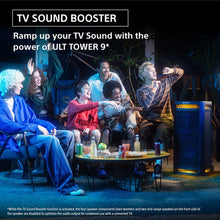 Load image into Gallery viewer, Sony ULT TOWER 9 Party Speaker with Massive Bass,360° Sound and Party Lights,Karaoke ,Touch Panel, Bluetooth,TV Sound Booster, Corded Electric (SRS-ULT900)- Get Wireless Dual ULTMIC1