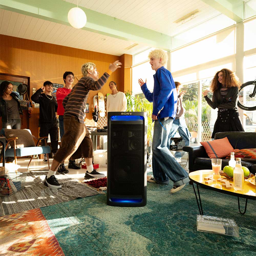 Sony ULT TOWER 9 Party Speaker with Massive Bass,360° Sound and Party Lights,Karaoke ,Touch Panel, Bluetooth,TV Sound Booster, Corded Electric (SRS-ULT900)- Get Wireless Dual ULTMIC1