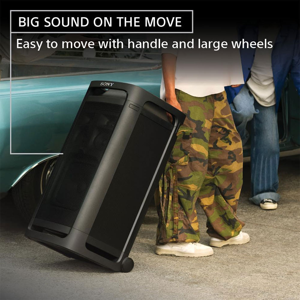 Sony ULT TOWER 9 Party Speaker with Massive Bass,360° Sound and Party Lights,Karaoke ,Touch Panel, Bluetooth,TV Sound Booster, Corded Electric (SRS-ULT900)- Get Wireless Dual ULTMIC1