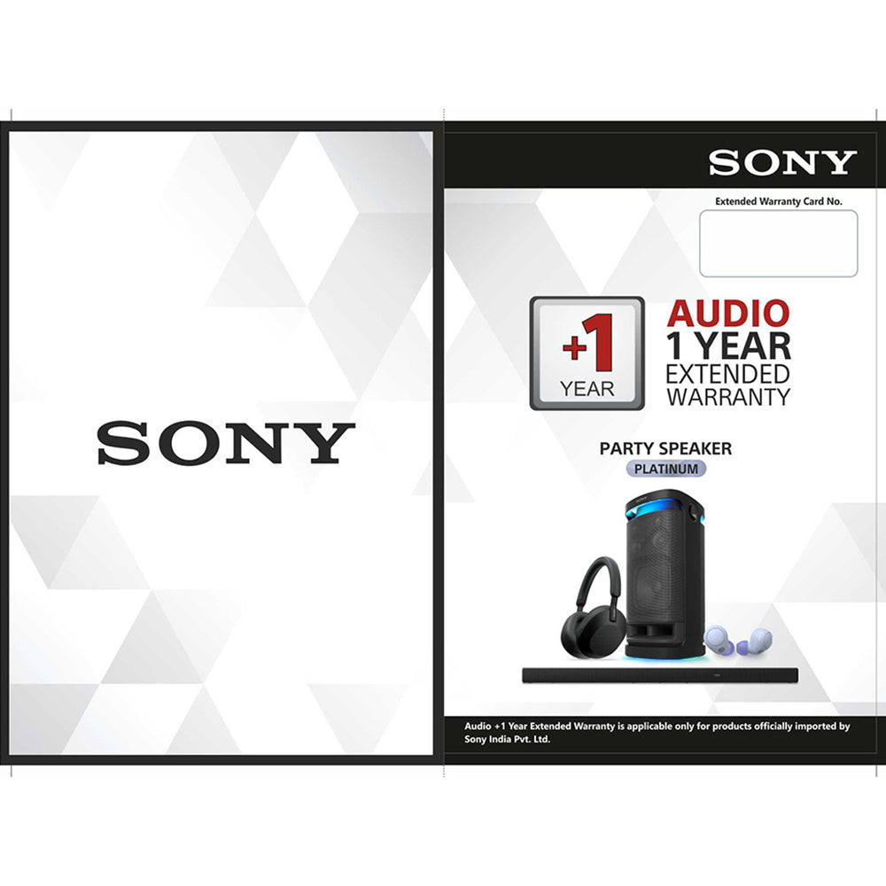 SONY AUDIO +1 Year Extended Warranty-Party Speaker Platinum