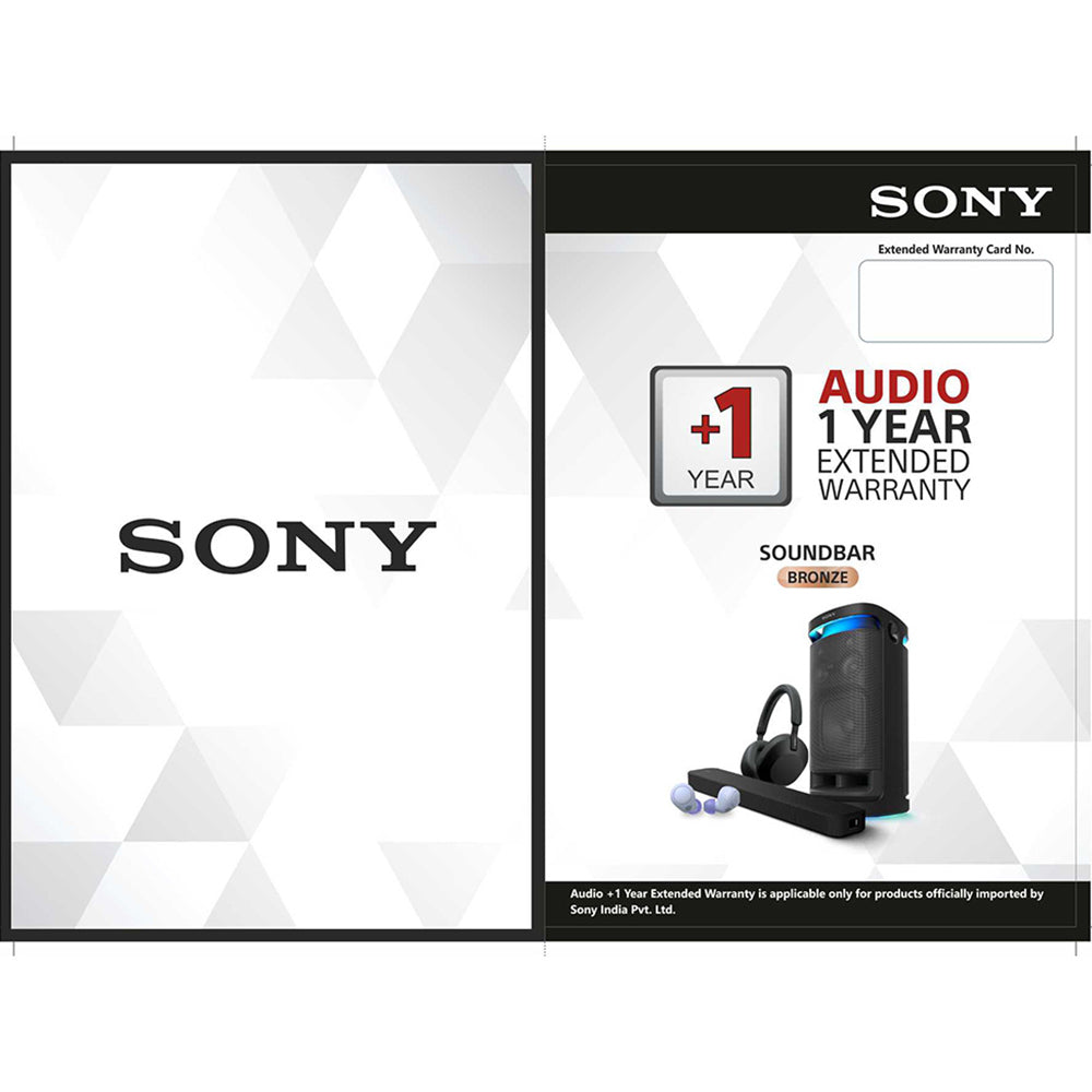 SONY AUDIO +1 Year Extended Warranty-Soundbar Bronze
