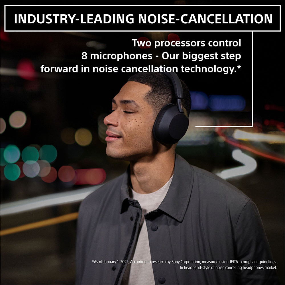 Sony WH-1000XM5 Wireless The Best Active Noise Cancelling Headphones, 8 Mics for Clear Calling, Battery- 40Hrs(w/o NC), 30Hrs(with NC), 3Min Quick Charge=3Hrs Playback, Multi Point Connectivity Black