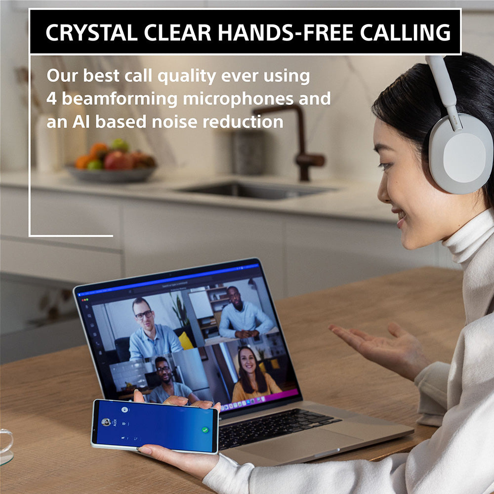 Sony WH-1000XM5 Wireless The Best Active Noise Cancelling Headphones, 8 Mics for Clear Calling, Battery- 40Hrs(w/o NC), 30Hrs(with NC), 3Min Quick Charge=3Hrs Playback, Multi Point Connectivity Black