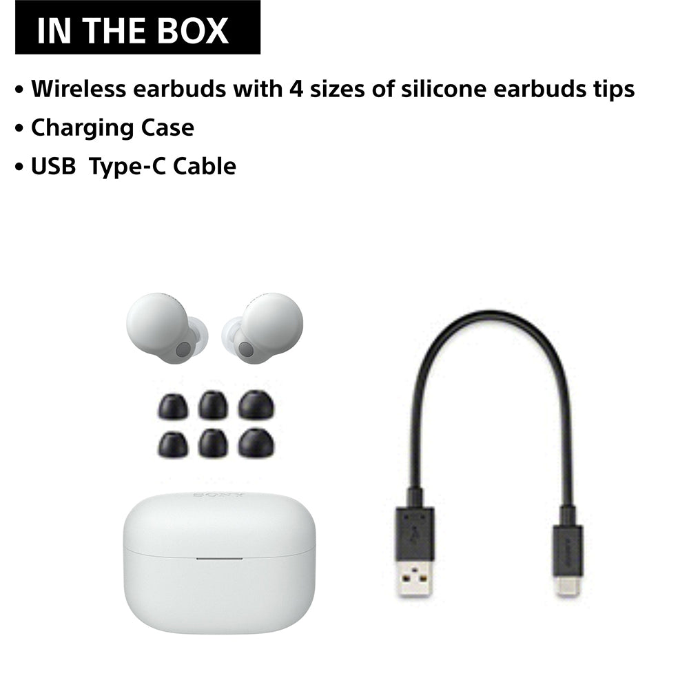 Sony LinkBuds S WF-LS900N Truly Wireless Noise Cancelling Earbuds - Ultra-light for All-day Comfort with Crystal clear call quality - Up to 20 hours battery life with charging case