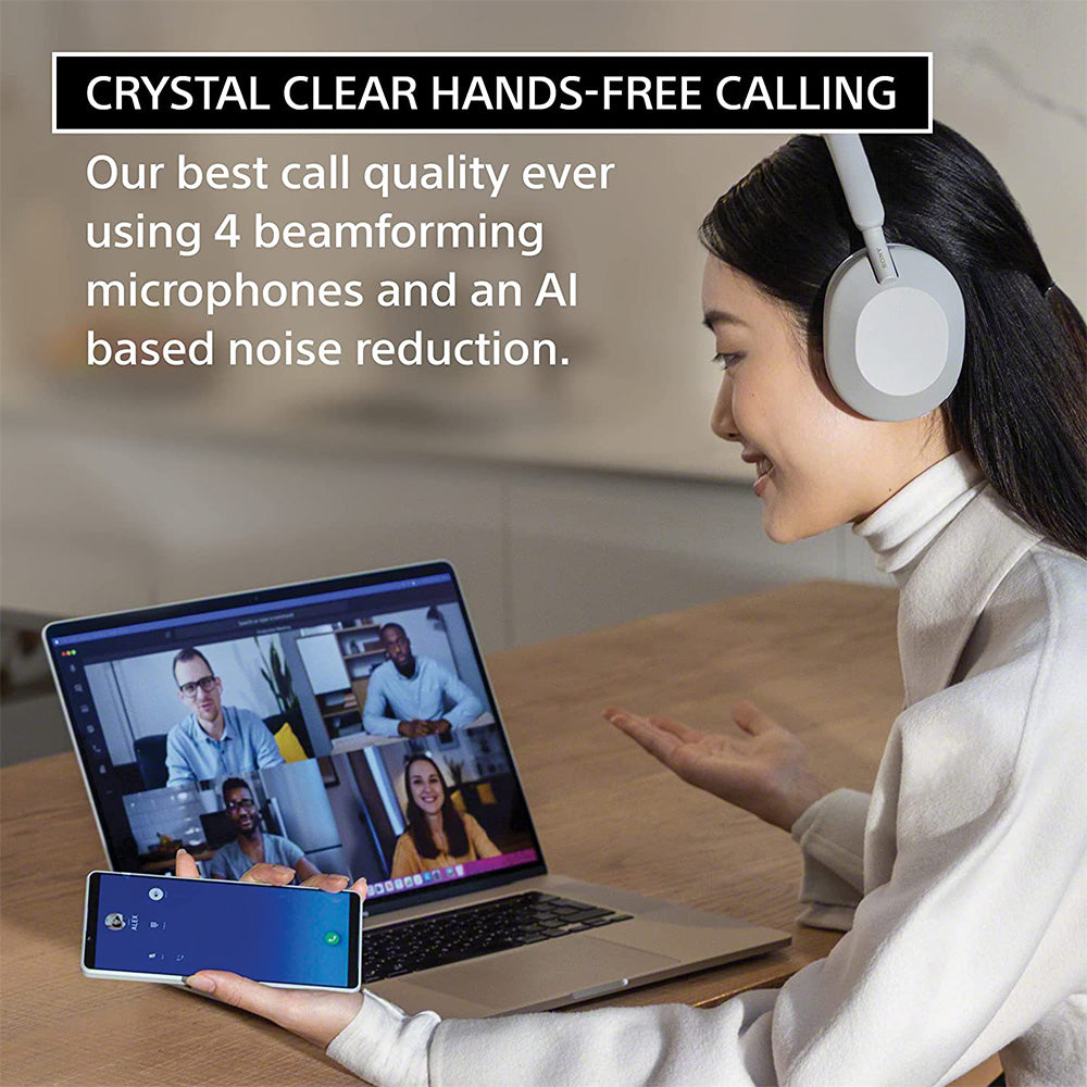 Sony WH-1000XM5 Wireless The Best Active Noise Cancelling Headphones, 8 Mics for Clear Calling, Battery- 40Hrs(w/o NC), 30Hrs(with NC), 3Min Quick Charge=3Hrs Playback, Multi Point Connectivity Black