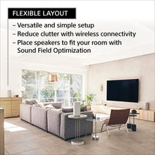 Load image into Gallery viewer, Sony HT-A9 7.1.4ch High Performance Home Theater Speaker System Multi-Dimensional Surround Sound Experience with 360 Reality Audio and Wireless Subwoofer SA-SW3, works with Alexa and Google Assistance