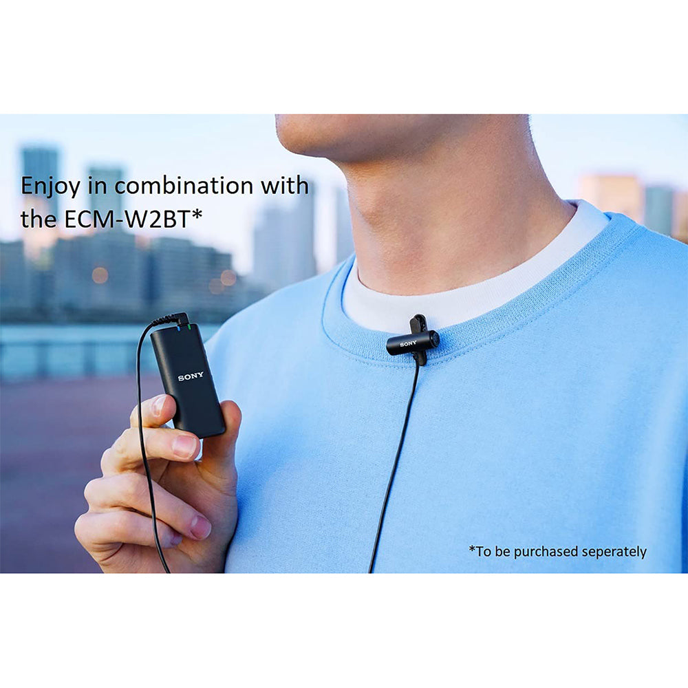 ECM-LV1 Stereo Lavalier Microphone with High-Quality Digital Audio