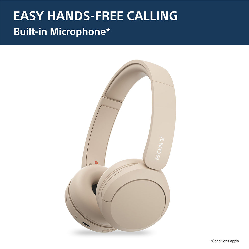 Sony WH-CH520, Wireless On-Ear Bluetooth Headphones with Mic, up to 50 Hours Playtime, DSEE Upscale, Multipoint Connectivity/Dual Pairing & Voice Assistant Support for Mobile Phones