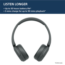 Load image into Gallery viewer, Sony WH-CH520, Wireless On-Ear Bluetooth Headphones with Mic, up to 50 Hours Playtime, DSEE Upscale, Multipoint Connectivity/Dual Pairing & Voice Assistant Support for Mobile Phones