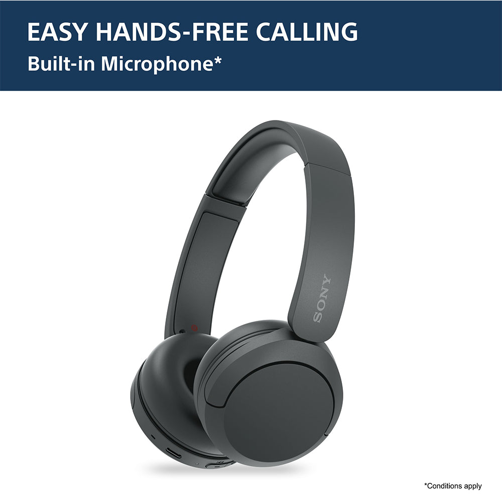 Sony WH-CH520, Wireless On-Ear Bluetooth Headphones with Mic, up to 50 Hours Playtime, DSEE Upscale, Multipoint Connectivity/Dual Pairing & Voice Assistant Support for Mobile Phones
