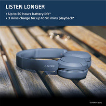 Load image into Gallery viewer, Sony WH-CH520, Wireless On-Ear Bluetooth Headphones with Mic, up to 50 Hours Playtime, DSEE Upscale, Multipoint Connectivity/Dual Pairing & Voice Assistant Support for Mobile Phones
