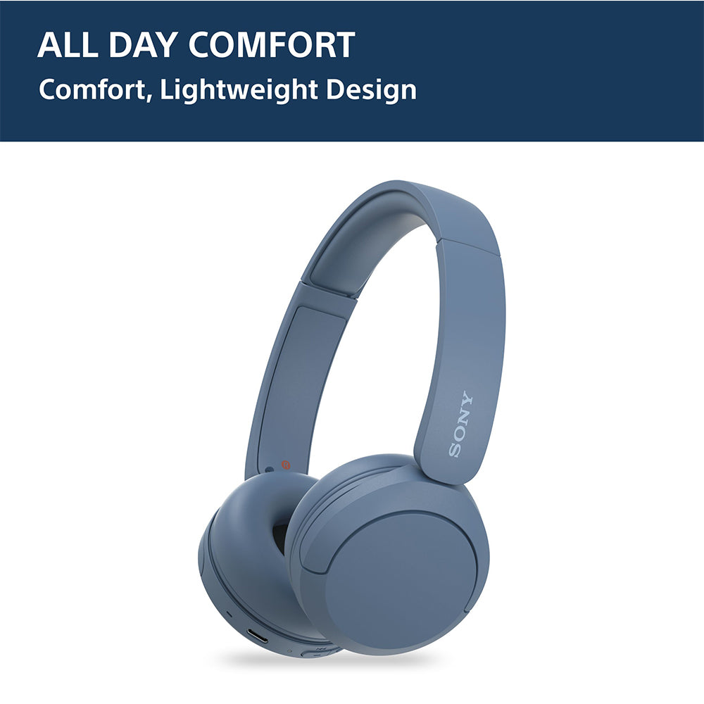 Sony WH-CH520, Wireless On-Ear Bluetooth Headphones with Mic, up to 50 Hours Playtime, DSEE Upscale, Multipoint Connectivity/Dual Pairing & Voice Assistant Support for Mobile Phones