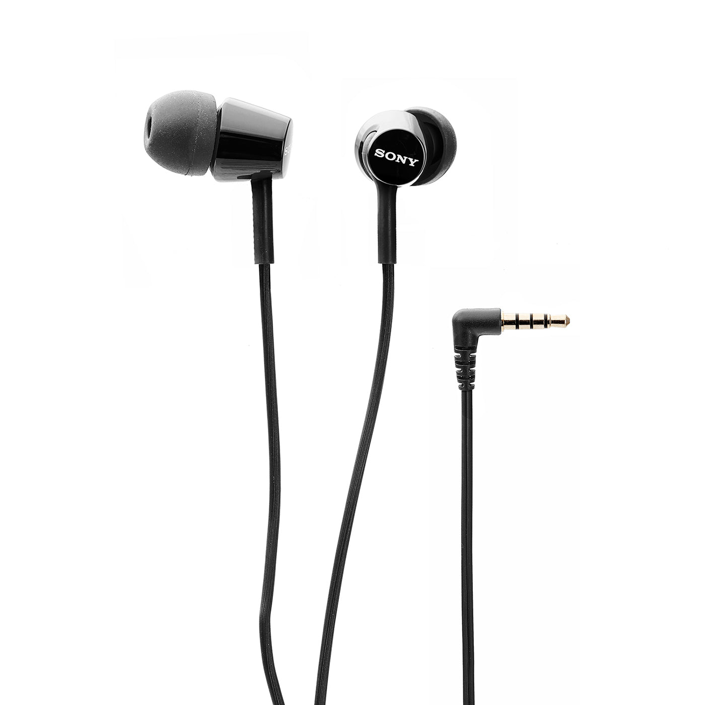 Sony MDR-EX155AP in-Ear Headphones with Mic and Tangle Free Cable (Black)