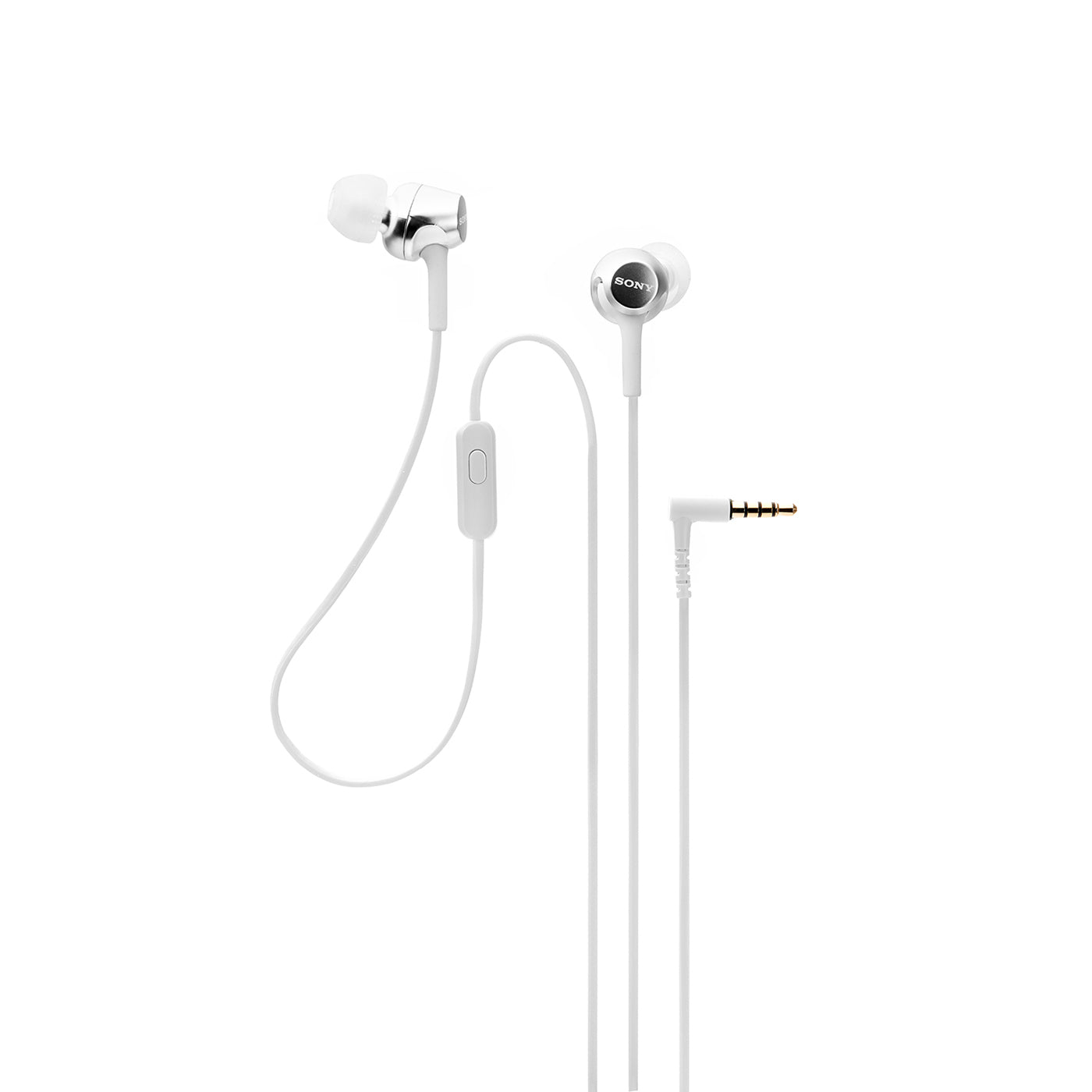 Sony MDR-EX155AP Wired In-Ear Headphones with Tangle Free Cable, Headset with Mic for Phone Calls