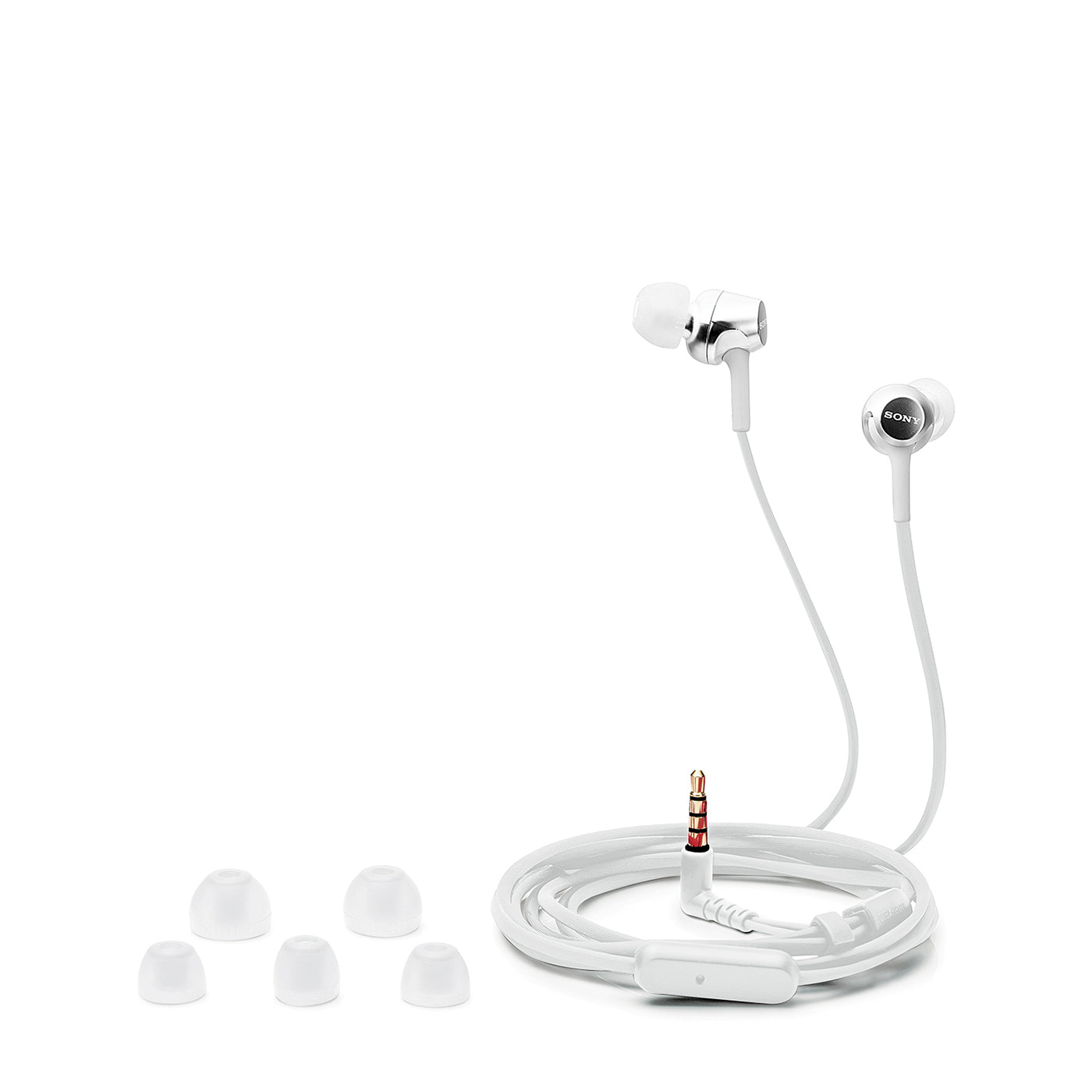 Sony MDR-EX155AP Wired In-Ear Headphones with Tangle Free Cable, Headset with Mic for Phone Calls
