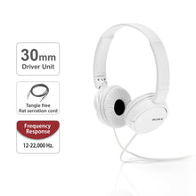 Load image into Gallery viewer, Sony MDR-ZX110AP On-Ear Stereo Headphones with Mic and Tangle Free Cable