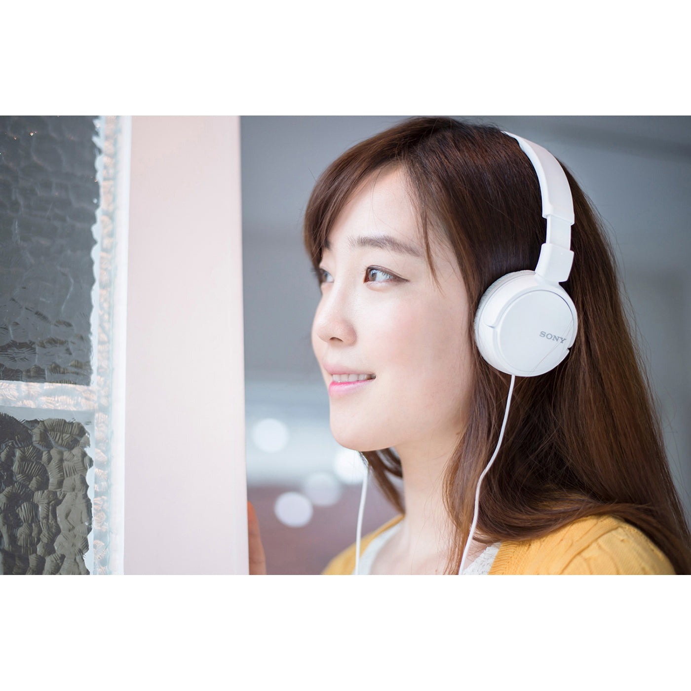 Sony MDR-ZX110AP On-Ear Stereo Headphones with Mic and Tangle Free Cable